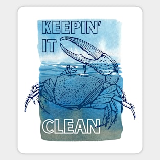 “Keepin’ It Clean” Crab Magnet